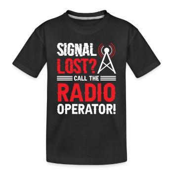 Signal perdu Opérateur radio Profession Émission de radio - T-shirt bio Premium Enfant - noir - Devant