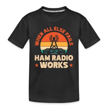 Radio Tum Animateur de l’émission de radio Ham Radio Works - T-shirt bio Premium Enfant - noir - Devant