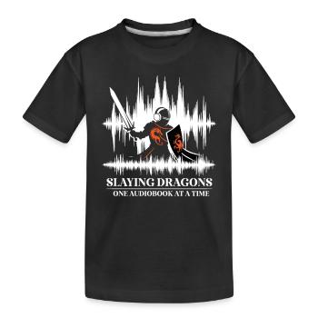Cadeau pour les amoureux des livres avec - T-shirt bio Premium Enfant - noir - Devant