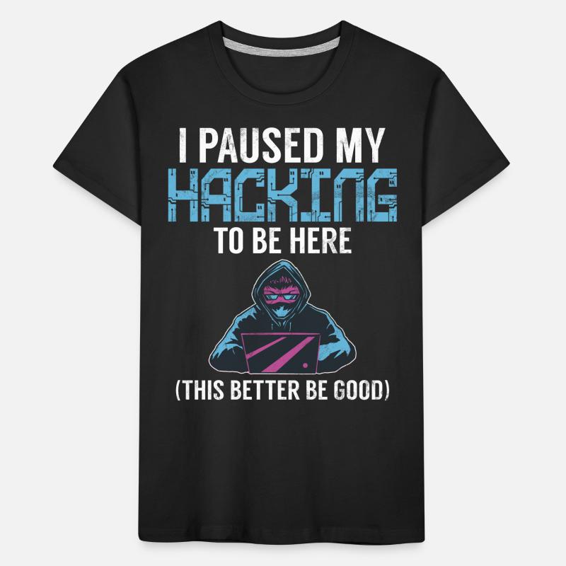 Cyber security hacker hacking Kids' Premium Organic T-Shirt