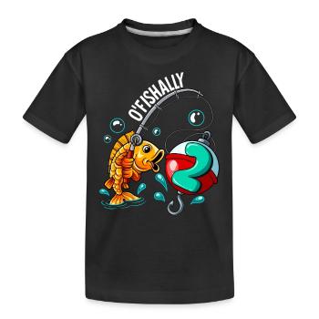 2 Anniversaire Pêcheur à la ligne - T-shirt bio Premium Enfant - noir - Devant
