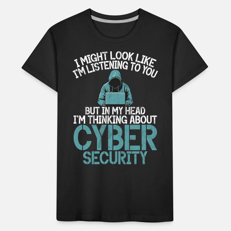 Cyber security hacker hacking Kids' Premium Organic T-Shirt