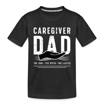 Soignant Papa L’idole Le mythe Famille Gardien - T-shirt bio Premium Enfant - noir - Devant