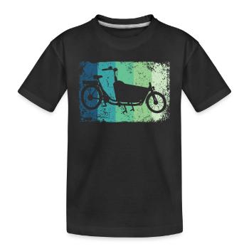 Lastenfahrrad Lastenrad Vélo Cargo Cargobike - T-shirt bio Premium Enfant - noir - Devant