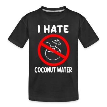 Je déteste l’eau de - T-shirt bio Premium Enfant - noir - Devant
