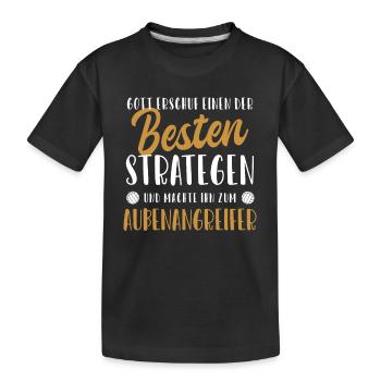Meilleur stratège Joueur de volley-ball - T-shirt bio Premium Enfant - noir - Devant