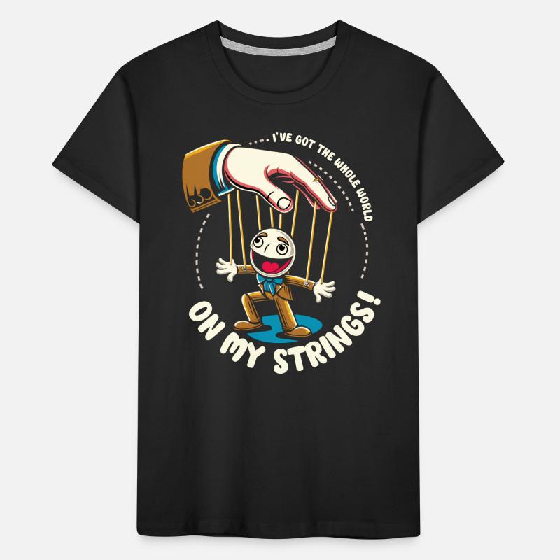 Puppet Mastery Shadow Play Bauchredner-geschenk Kinder Premium Bio T-Shirt