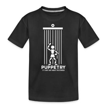 Puppet Mastery Shadow Play Bauchredner-geschenk - Kinder Premium Bio T-Shirt - Schwarz - Vorne