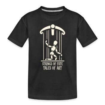 Puppet Mastery Shadow Play Bauchredner-geschenk - Kinder Premium Bio T-Shirt - Schwarz - Vorne