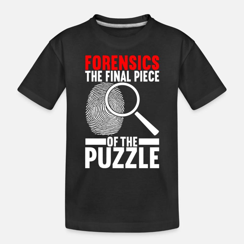 Forensik Forensiker - Kinder Premium Bio T-Shirt - Schwarz