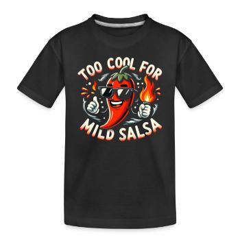 Spicy food lover of chili peppers chef - Kids' Premium Organic T-Shirt - black - Front
