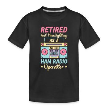 Radio Presenter Retirement Farewell Party Gift - Kids' Premium Organic T-Shirt - black - Front