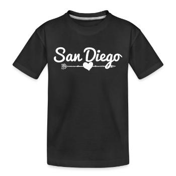 San Diego Kalifornien Vintage Souvenir - Kinder Premium Bio T-Shirt - Schwarz - Vorne