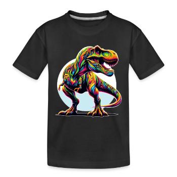 Tyrannosaurus Rex, Dinosaur - Kids' Premium Organic T-Shirt - black - Front