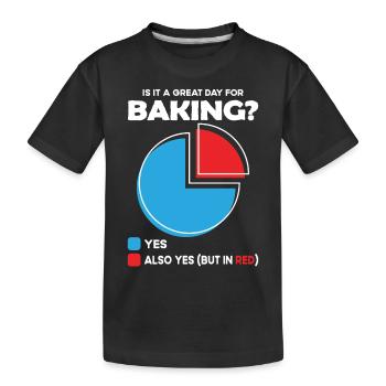 Est-ce un grand jour pour la pâtisserie ? - T-shirt bio Premium Enfant - noir - Devant