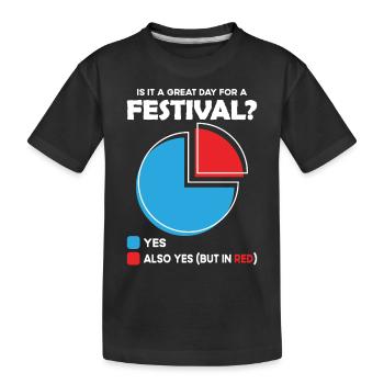Est-ce un grand jour pour le festival ? - T-shirt bio Premium Enfant - noir - Devant