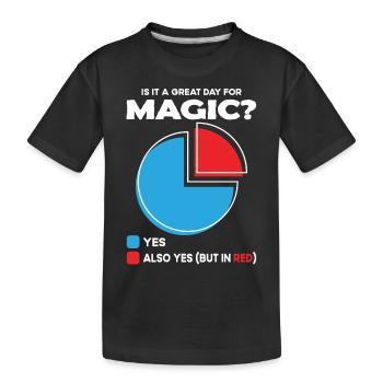 Est-ce un grand jour pour la magie ? - T-shirt bio Premium Enfant - noir - Devant