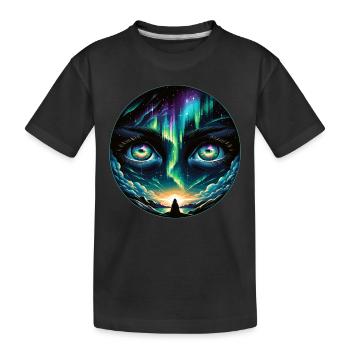 Aurora Aurora Tracker Alaska Wilderness - Kids' Premium Organic T-Shirt - black - Front