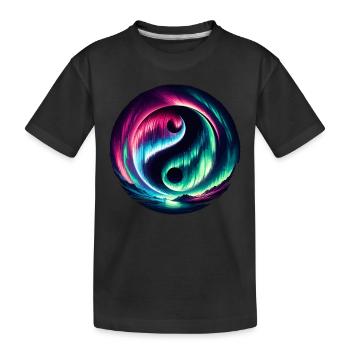 Aurora Aurora Tracker Alaska Wilderness - Kids' Premium Organic T-Shirt - black - Front