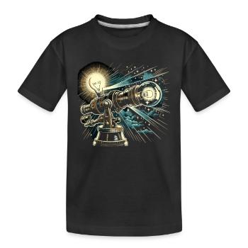 Astrofotografie Astronomie Weltraumkamera - Kinder Premium Bio T-Shirt - Schwarz - Vorne