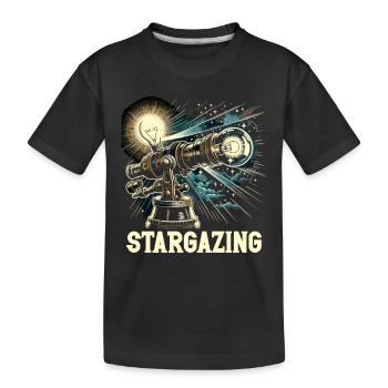 Astrophotography Astronomy Space Camera - Kids' Premium Organic T-Shirt - black - Front