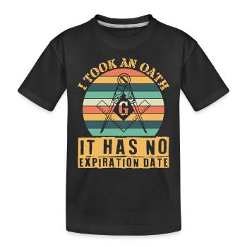 Freimaurer Winkel & Zirkel FREEMASON Prince Hall - Kinder Premium Bio T-Shirt - Schwarz - Vorne