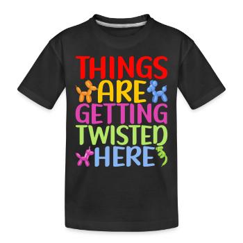 Ballon Animal Ballon Twisting - T-shirt bio Premium Enfant - noir - Devant
