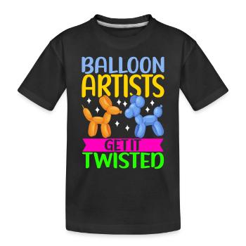 Ballon Animal Ballon Twisting - T-shirt bio Premium Enfant - noir - Devant