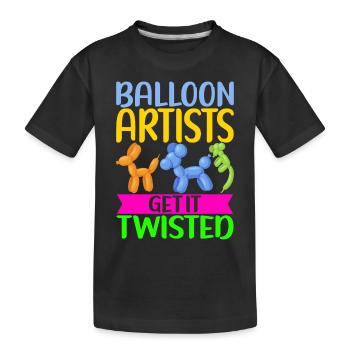 Ballon Animal Ballon Twisting - T-shirt bio Premium Enfant - noir - Devant