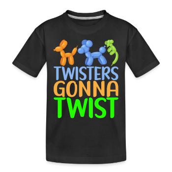 Ballon Animal Ballon Twisting - T-shirt bio Premium Enfant - noir - Devant