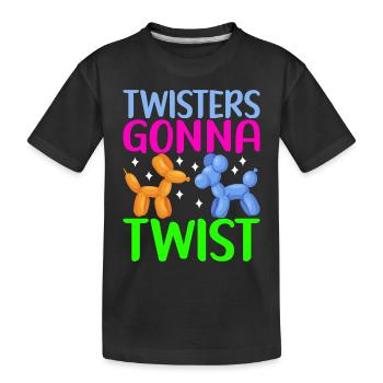 Ballon Animal Ballon Twisting - T-shirt bio Premium Enfant - noir - Devant