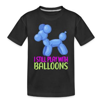 Ballon Animal Ballon Twisting - T-shirt bio Premium Enfant - noir - Devant
