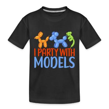 Ballon Animal Ballon Twisting - T-shirt bio Premium Enfant - noir - Devant