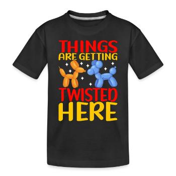 Ballon Animal Ballon Twisting - T-shirt bio Premium Enfant - noir - Devant