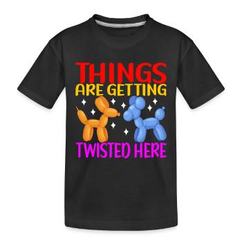 Ballon Animal Ballon Twisting - T-shirt bio Premium Enfant - noir - Devant