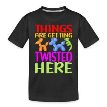 Ballon Animal Ballon Twisting - T-shirt bio Premium Enfant - noir - Devant