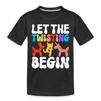 Ballon Animal Ballon Twisting - T-shirt bio Premium Enfant - noir - Devant