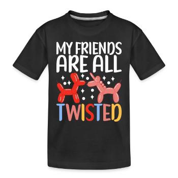 Ballon Animal Ballon Twisting - T-shirt bio Premium Enfant - noir - Devant