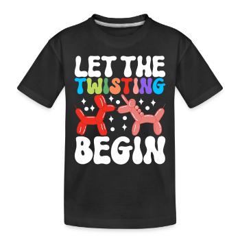 Ballon Animal Ballon Twisting - T-shirt bio Premium Enfant - noir - Devant