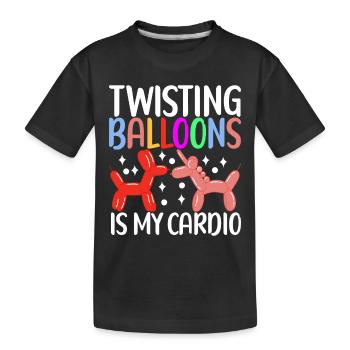 Ballon Animal Ballon Twisting - T-shirt bio Premium Enfant - noir - Devant