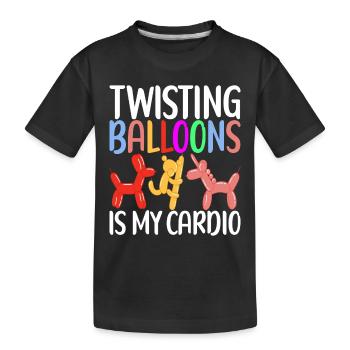 Ballon Animal Ballon Twisting - T-shirt bio Premium Enfant - noir - Devant