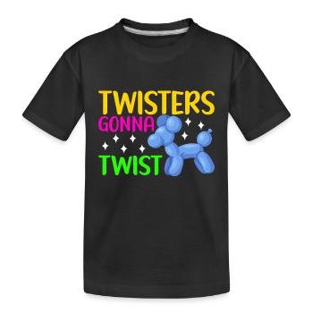 Ballon Animal Ballon Twisting - T-shirt bio Premium Enfant - noir - Devant