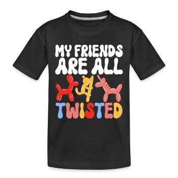 Ballontier Balloon Twisting - Kinder Premium Bio T-Shirt - Schwarz - Vorne
