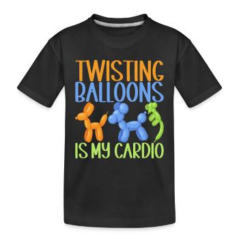 Ballon Animal Ballon Twisting - T-shirt bio Premium Enfant - noir - Devant