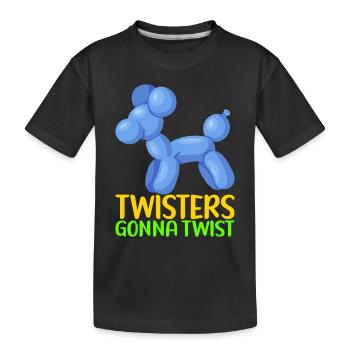 Ballon Animal Ballon Twisting - T-shirt bio Premium Enfant - noir - Devant