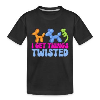 Ballon Animal Ballon Twisting - T-shirt bio Premium Enfant - noir - Devant