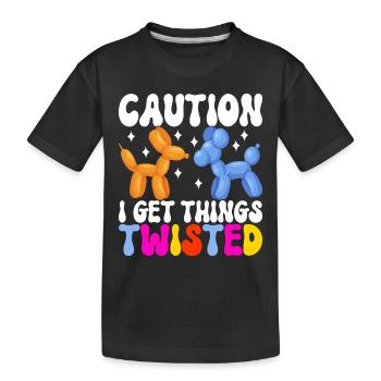Ballon Animal Ballon Twisting - T-shirt bio Premium Enfant - noir - Devant
