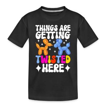 Ballon Animal Ballon Twisting - T-shirt bio Premium Enfant - noir - Devant