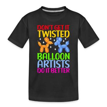 Ballon Animal Ballon Twisting - T-shirt bio Premium Enfant - noir - Devant