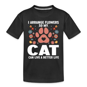 Designer floral Fleuriste Fleuriste Fleuriste - T-shirt bio Premium Enfant - noir - Devant